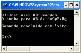 Anote sua senha para não esquecer!