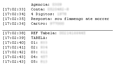 Informações bancárias