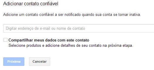 Definindo 'guardiões' da conta.