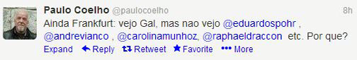 Mensagens do Paulo Coelho no Twitter