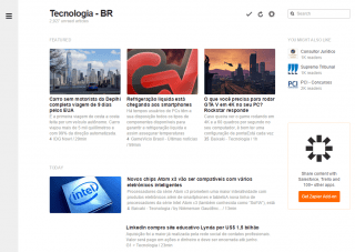 Visualização de categoria no Feedly.